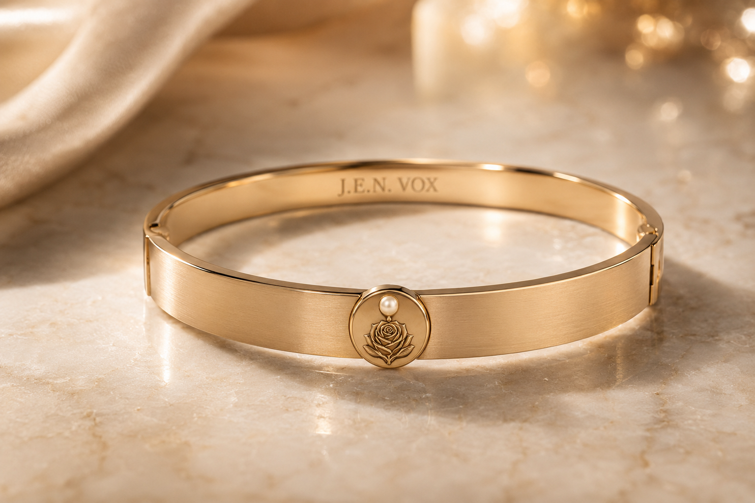 J.E.N. VOX champagne-gold sensory jewelry